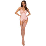 Livco Corsetti Fashion - Persinne Peach Set Korset + Höschen + Strümpfe