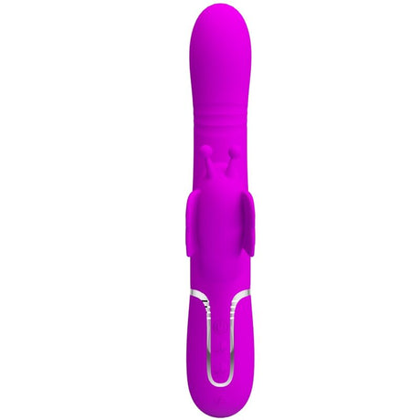 Pretty Love - Multifunktions-Kaninchenvibrator 4 in 1 Schmetterling Fuchsia