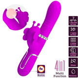 Pretty Love - Multifunktions-Kaninchenvibrator 4 in 1 Schmetterling Fuchsia