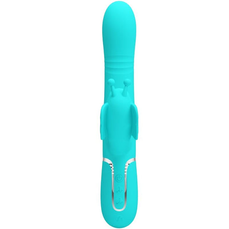 Pretty Love - Multifunktions-Kaninchenvibrator 4 in 1 Schmetterling Aquagrün