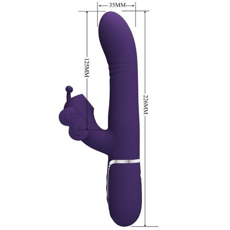 Pretty Love - Multifunktions-Kaninchenvibrator 4 in 1 Schmetterling Lila