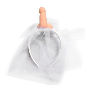 Diablo Picante - Weisser Brautschleier mit Penis