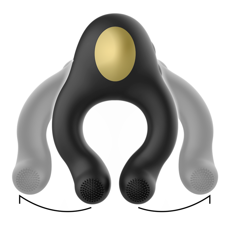 Armony - Silikon-Vibratorring 3 Motoren Wiederaufladbar Schwarz - Gold