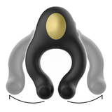 Armony - Silikon-Vibratorring 3 Motoren Wiederaufladbar Schwarz - Gold