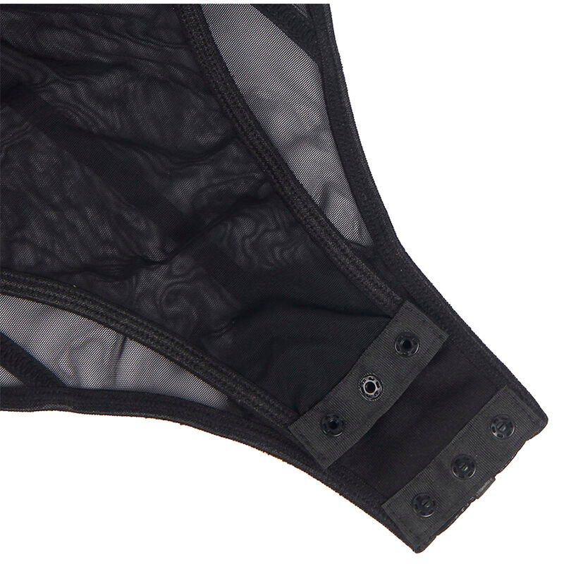 Subblime - Schwarzer Body mit Ketten-Hosentrgern S/M