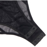 Subblime - Schwarzer Body mit Ketten-Hosentrgern S/M