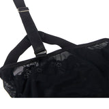Subblime - Teddy mit Strumpfband-Detail auf der Brust Schwarz S/M