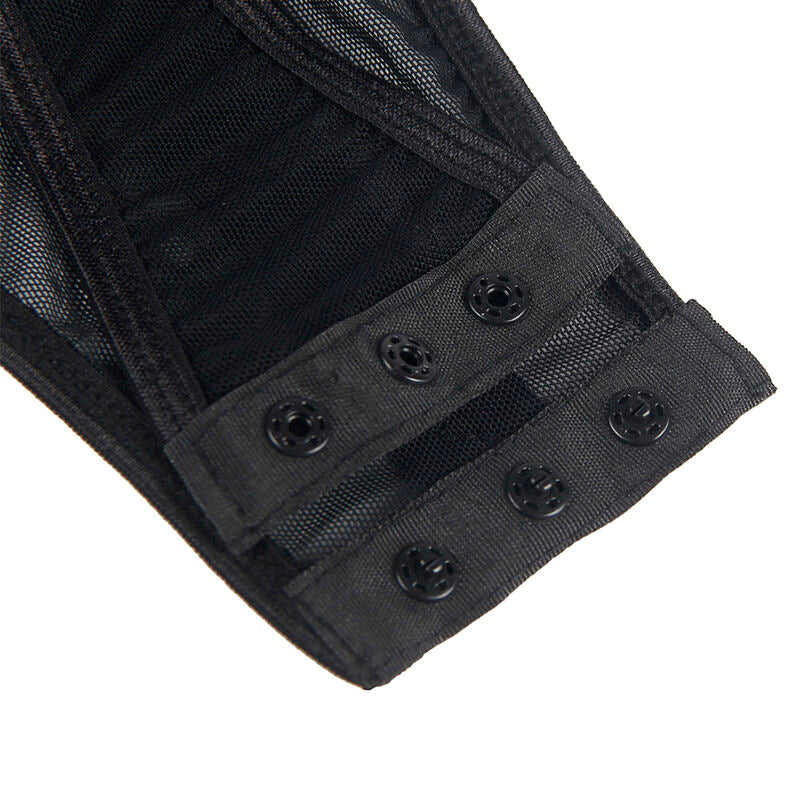 Subblime - Teddy mit Strumpfband-Detail auf der Brust Schwarz S/M