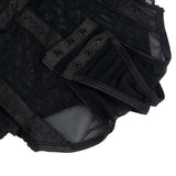 Subblime - Teddy mit Strumpfband-Detail Brust Schwarz L/XL