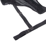 Subblime - Teddy mit Strumpfband-Detail Brust Schwarz L/XL