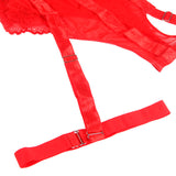 Subblime - Teddy mit Strumpfband-Detail Brust Rot S/M