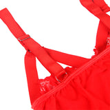 Subblime - Teddy mit Strumpfband-Detail Brust Rot L/XL