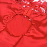 Subblime - Satin-Babydoll mit Spitze Rot S/M