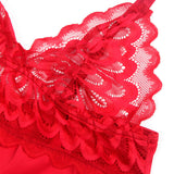 Subblime - Satin Babydoll mit Spitze Rot L/XL