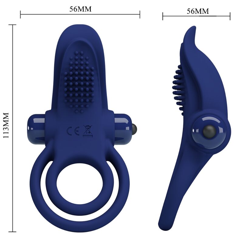 Pretty Love - Bronson Doppelring mit Vibration Blau