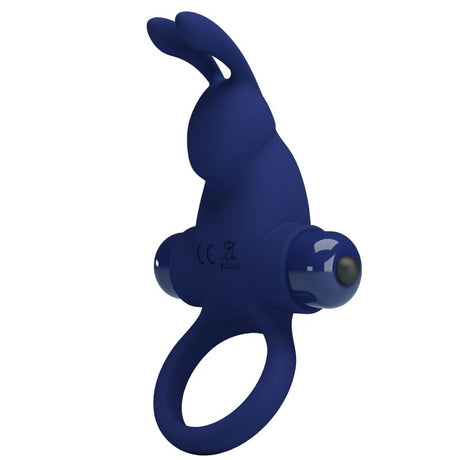 Penisring Jiro Kaninchenring mit Vibration Blau