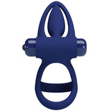 Pretty Love - Mat Doppelring mit Vibration & Stimulator Blau