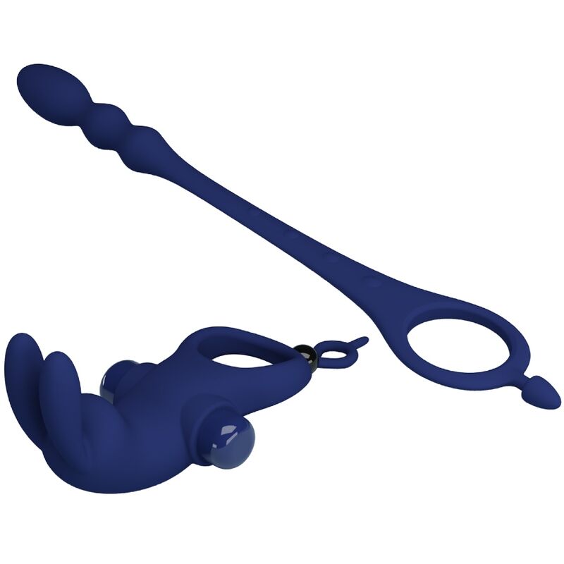 Pretty Love - Ayad Rabbit Vibratorring mit Stecker Blau