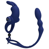 Pretty Love - Ayad Rabbit Vibratorring mit Stecker Blau