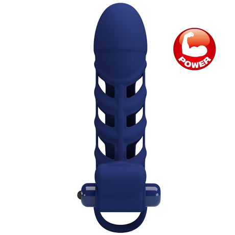 Pretty Love - Altaf Vibratorring mit Silikonhülle Blau