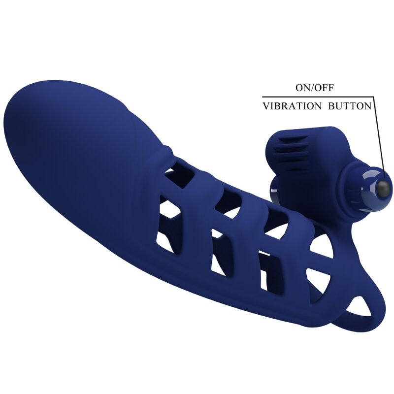 Pretty Love - Altaf Vibratorring mit Silikonhülle Blau