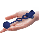 Pretty Love - Remington Doppelvibrationsring mit Stecker Blau