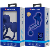 Pretty Love - Remington Doppelvibrationsring mit Stecker Blau
