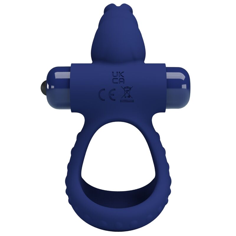Pretty Love - Luchito Doppelvibrierender Ring Kaninchen Blau