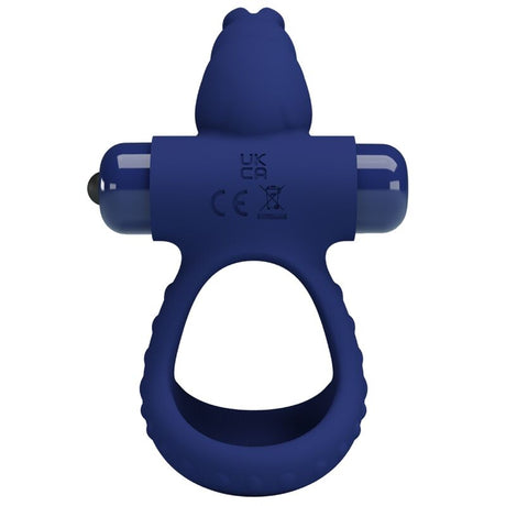 Pretty Love - Luchito Doppelvibrierender Ring Kaninchen Blau