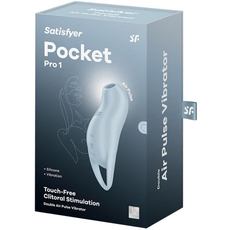 Auflegevibrator Pocket Pro 1 Klitoris-Stimulator Hellblau.4