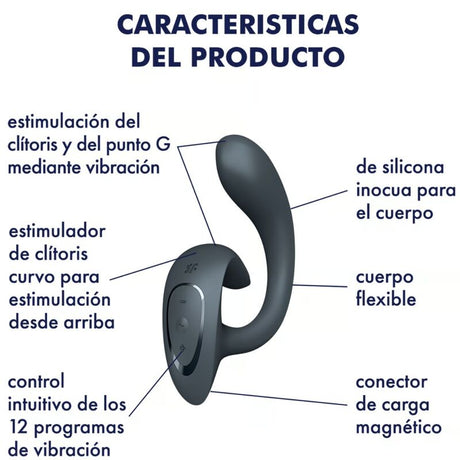 Satisfyer - g for Goddess 1 Rabbit Vibrator Dunkelgrau