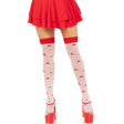 Leg Avenue - Pilz Hohe Socken Rot/Weiss