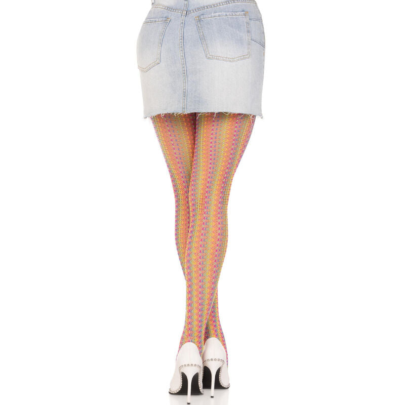 Leg Avenue - Mehrfarbige Häkelstrümpfe