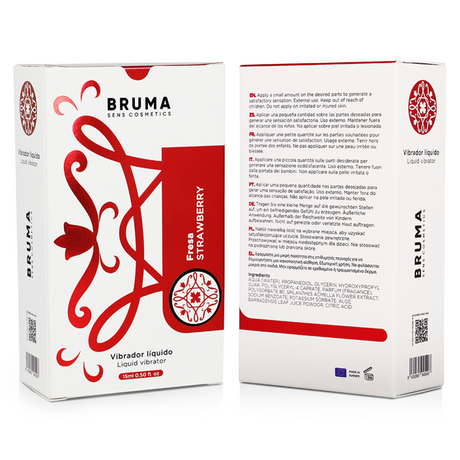 Bruma - Flüssiger Vibrator Ultra Gleitend Erdbeere 15 ml