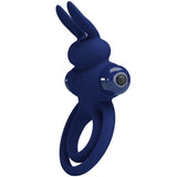 Pretty Love - Darey Doppelter Vibrationsring Kaninchen Blau