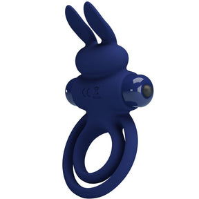 Pretty Love - Darey Doppelter Vibrationsring Kaninchen Blau