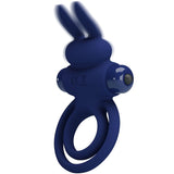 Pretty Love - Darey Doppelter Vibrationsring Kaninchen Blau