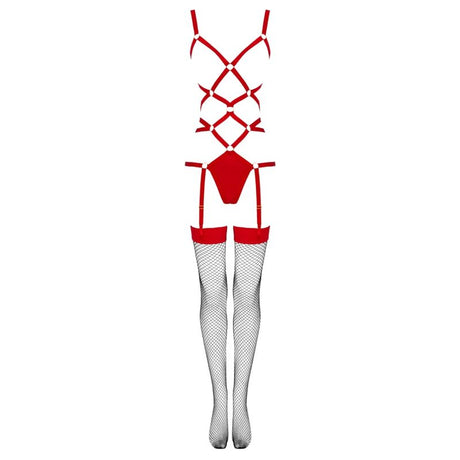 Strapsset Fashion Thiara Lc 20213 Set Body + Strümpfe Rot L/XL.5