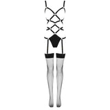 Livco Corsetti Fashion - Thiara Lc 20213 Set Body + Strümpfe Schwarz L/XL