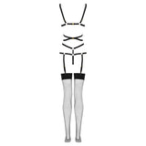 Livco Corsetti Fashion - Thiara Lc 20213 Set Body + Strümpfe Schwarz L/XL