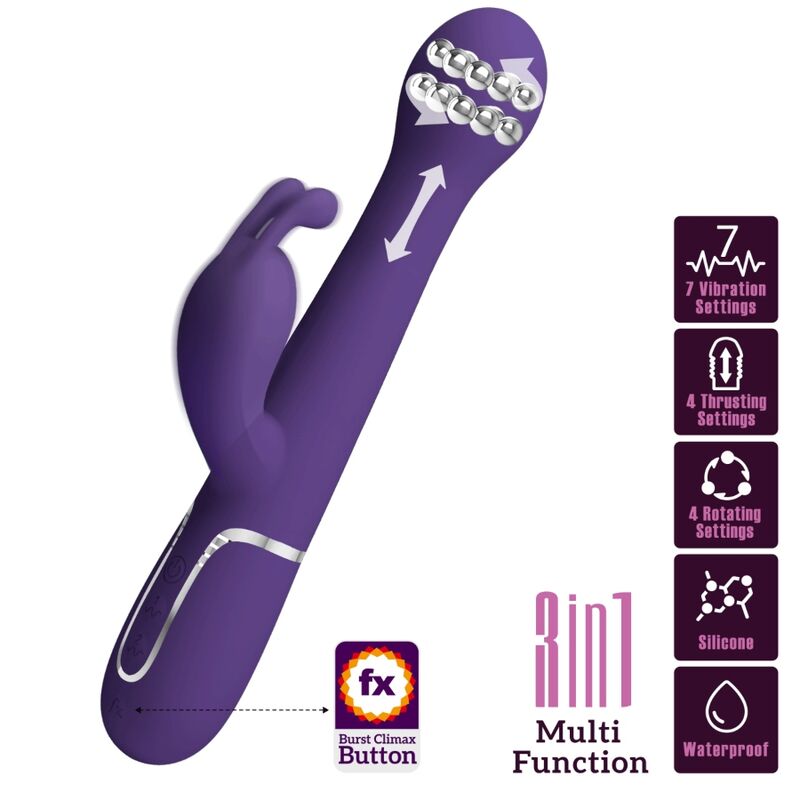 Pretty Love - Dejon Rabbit Vibrator 3 in 1 Multifunktions-Lila