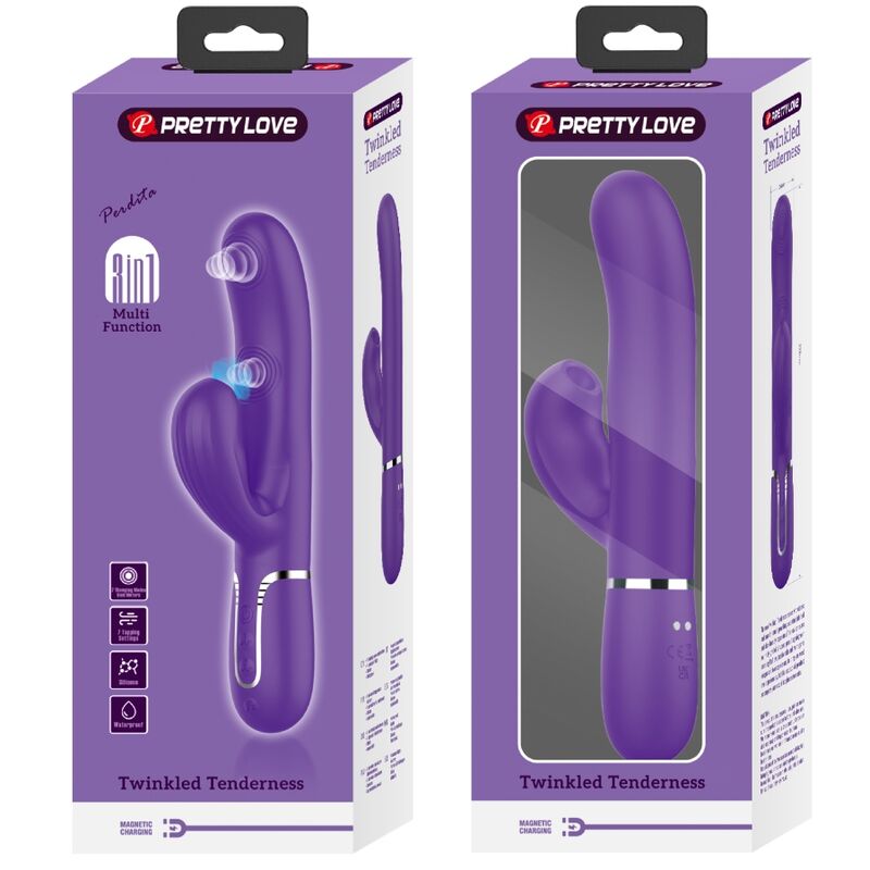 Pretty Love - Perlita g-Spot Vibrator 3 in 1 Multifunktions-Lila