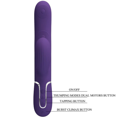 Pretty Love - Perlita g-Spot Vibrator 3 in 1 Multifunktions-Lila