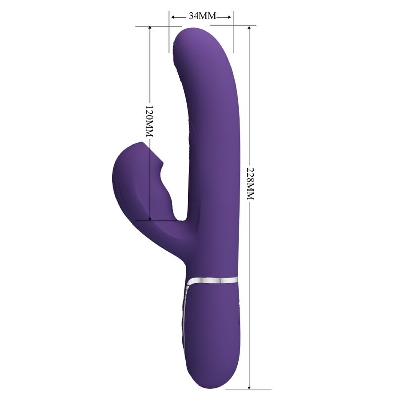 Pretty Love - Perlita g-Spot Vibrator 3 in 1 Multifunktions-Lila