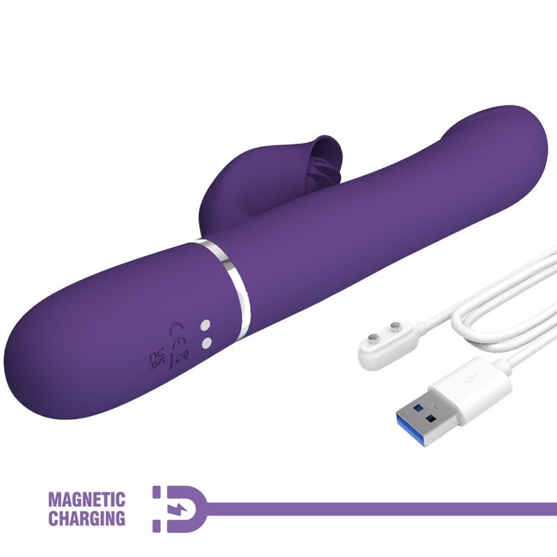 Pretty Love - Zalin Rabbit Vibrator Perlen 4 in 1 Lila