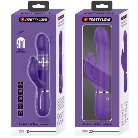 Pretty Love - Zalin Rabbit Vibrator Perlen 4 in 1 Lila