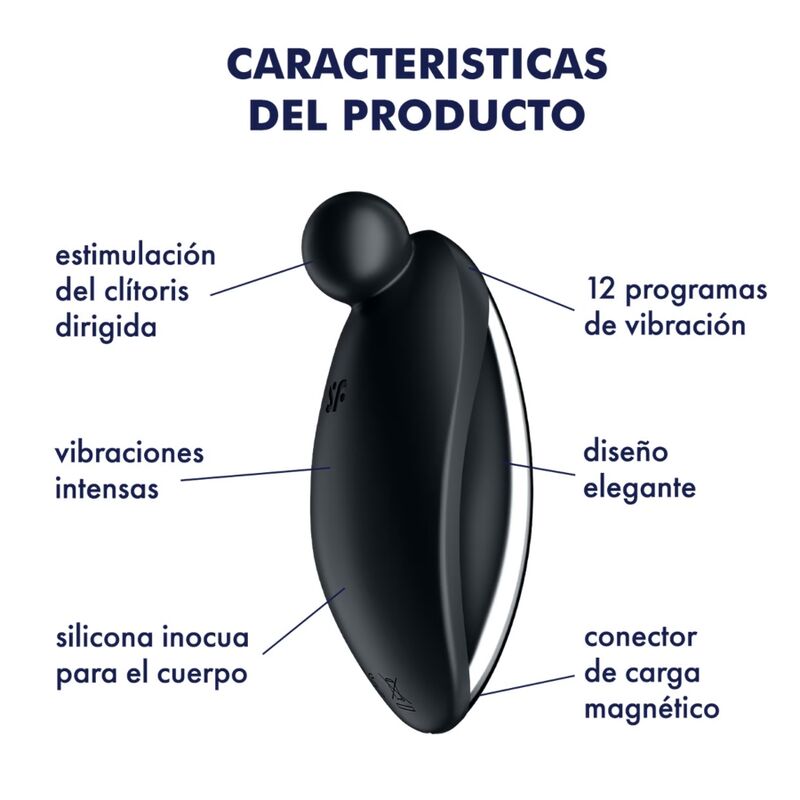 Satisfyer - Spot On 2 Auflegevibrator Schwarz