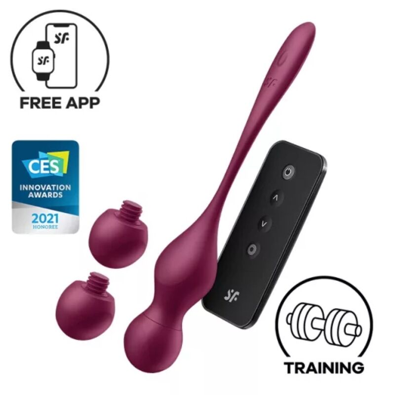 Satisfyer - Love Birds Vary Vibrierende Kugeln Kostenlose App Weinrot