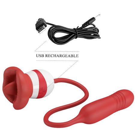 Vibrator Ashlynn Mund Rot.4