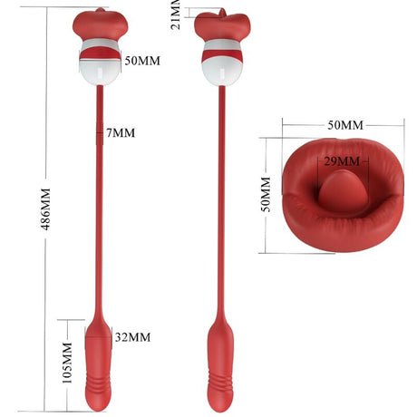 Vibrator Ashlynn Mund Rot.2